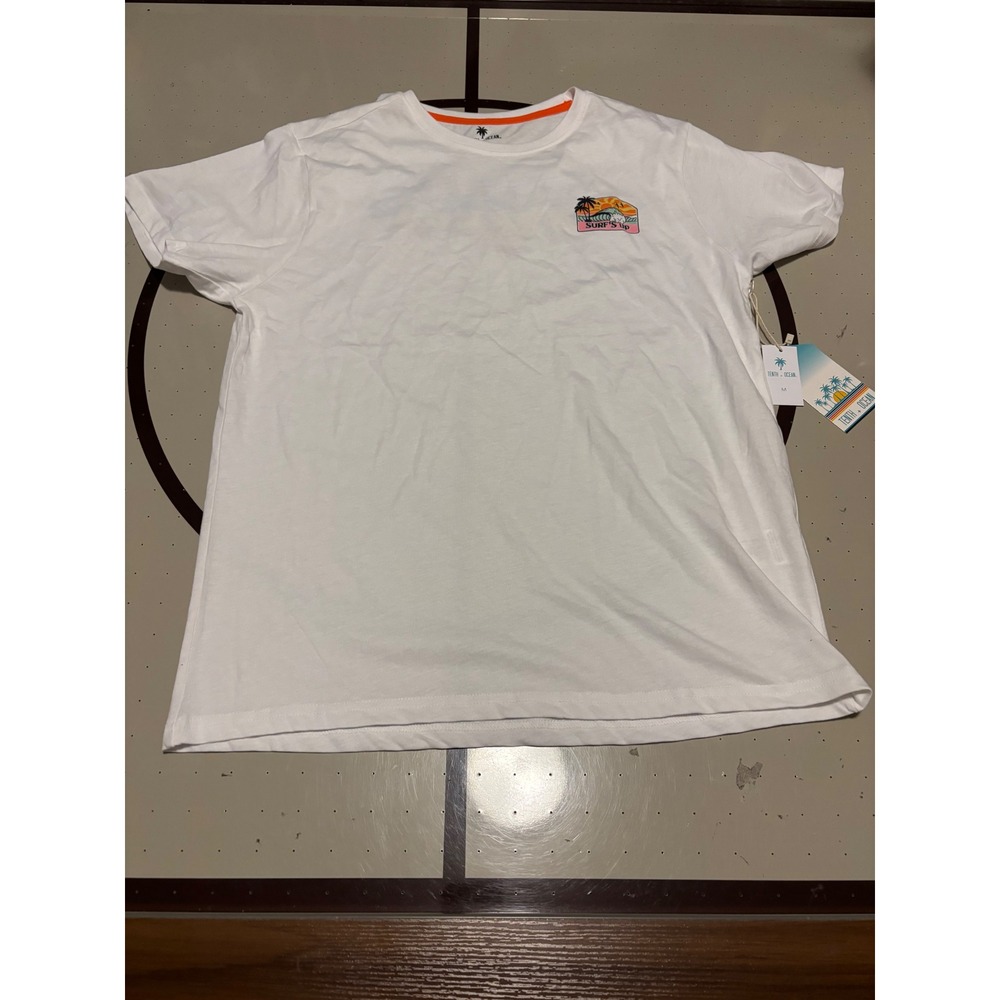 348 Tenth + Ocean Mens Honolulu Surf Hawaii Graphic T-Shirt White Size M NWT - Picture 2 of 5
